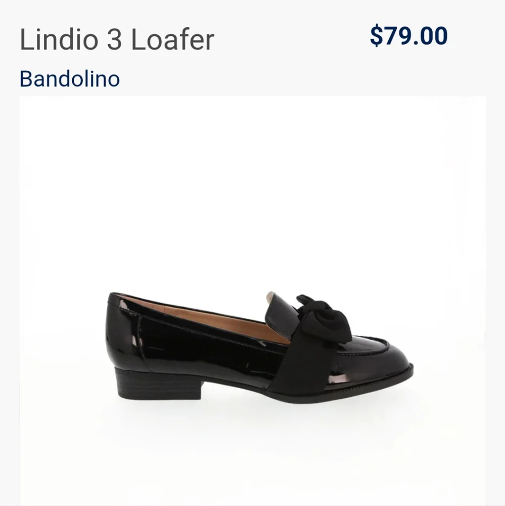 Bandolino Lindio 3 Loafer Black Patent with Bows - Picture 11 of 13